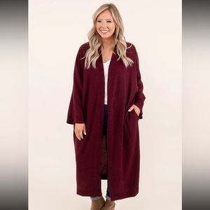 Long fall plus size cardigan